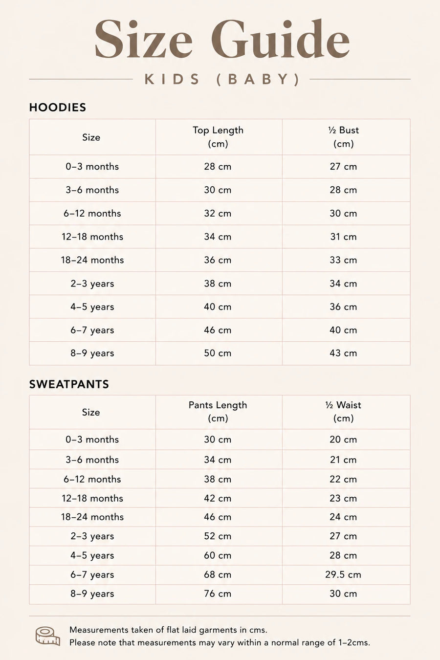 Size Guide