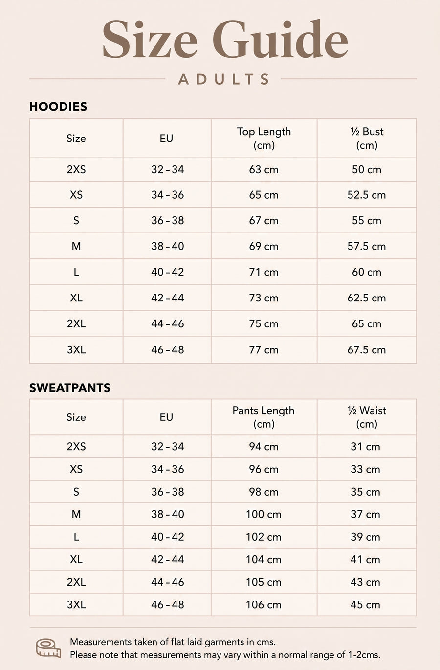 Size Guide